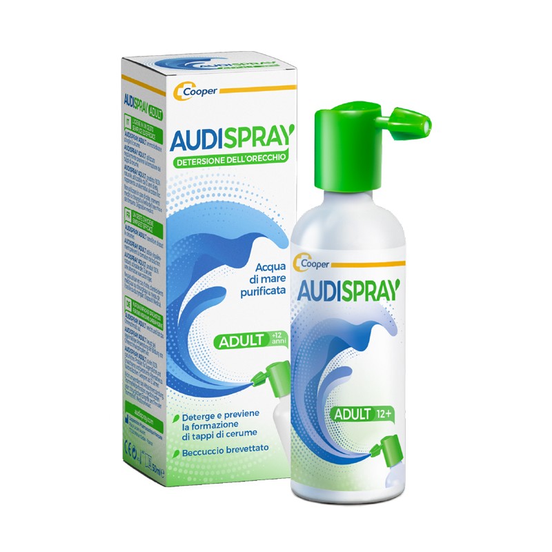 Pasquali Audispray Adult Soluzione Di Acqua Di Mare Ipertonica Spray Senza Gas Detersione Orecchio 50 Ml