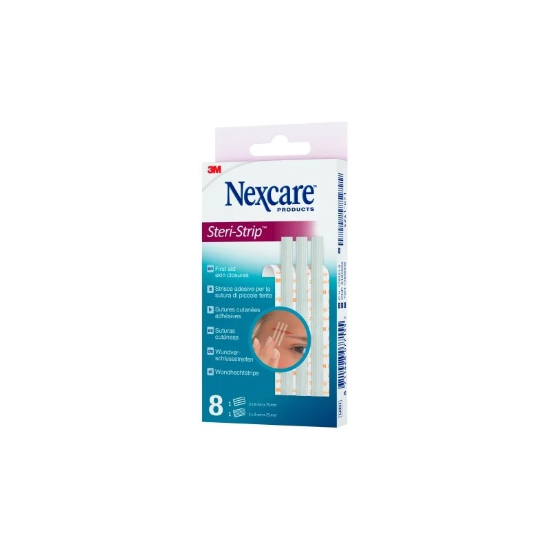 3m Italia Cerotto Per Sutura Nexcare Steristrip 6x75 Mm + 3x75 Mm