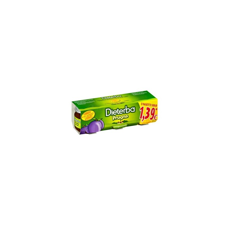 Dieterba Omogeneizzato Prugna 3 Pezzi 80 G