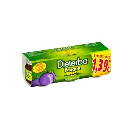 Dieterba Omogeneizzato Prugna 3 Pezzi 80 G