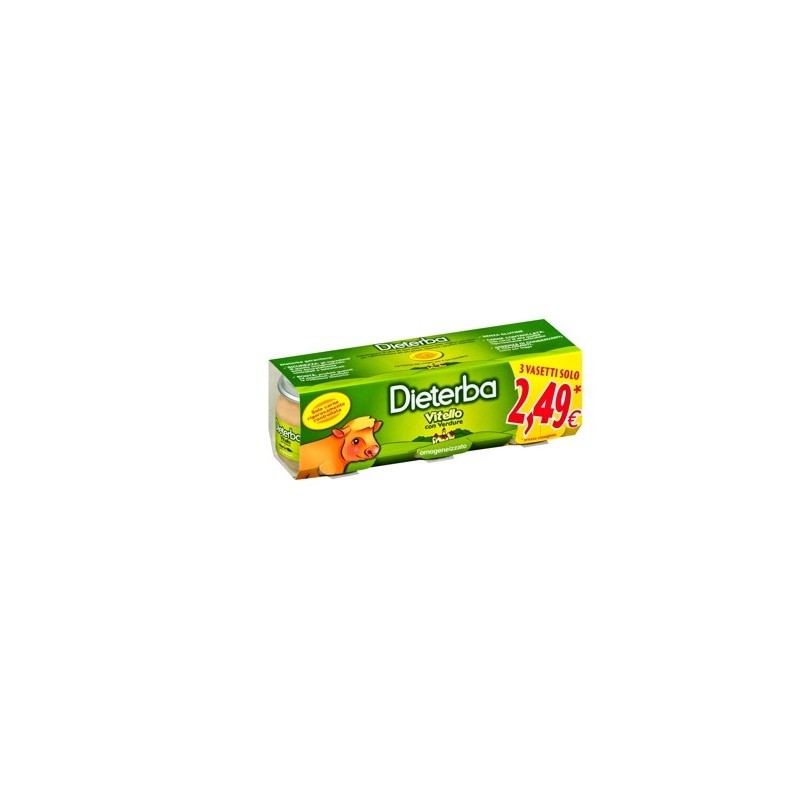 Dieterba Omogeneizzato Vitello 3 Pezzi 80 G