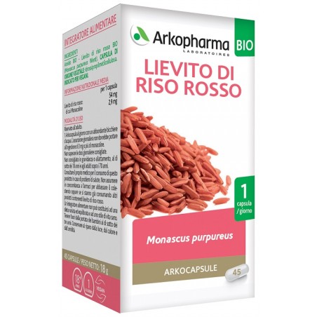 Arkofarm Arko Capsule Lievito Riso Rosso 45 Capsule Bio