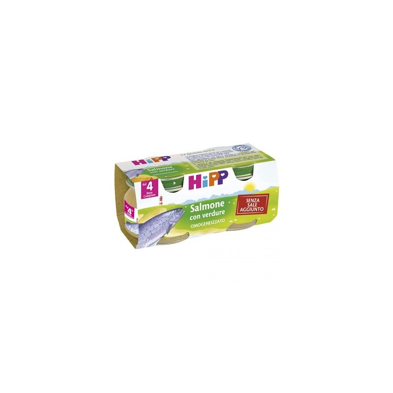 Hipp Italia Hipp Omogeneizzato Salmone Con Verdure 2x80 G