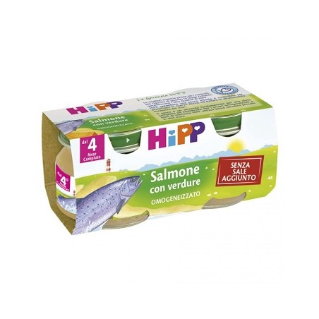 Hipp Italia Hipp Omogeneizzato Salmone Con Verdure 2x80 G