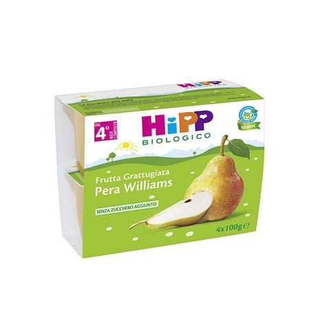 Hipp Italia Hipp Bio Hipp Bio Frutta Grattuggiata Pera Williams 4x100 G