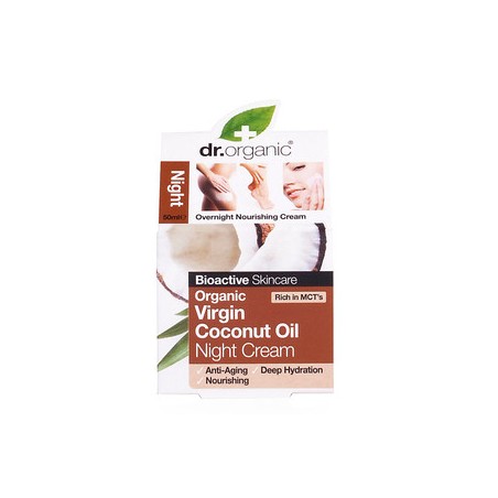 Optima Naturals Dr Organic Coconut Oil Cocco Night Cream Crema Viso Notte 50 Ml