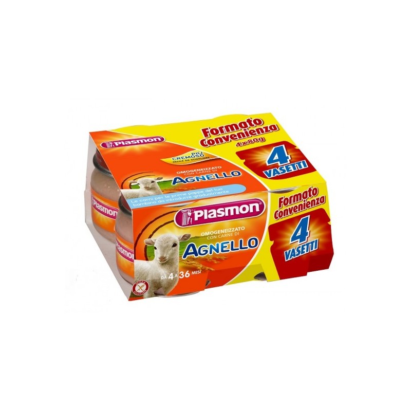 Plasmon Omogeneizzato Agnello 4 X 80 G