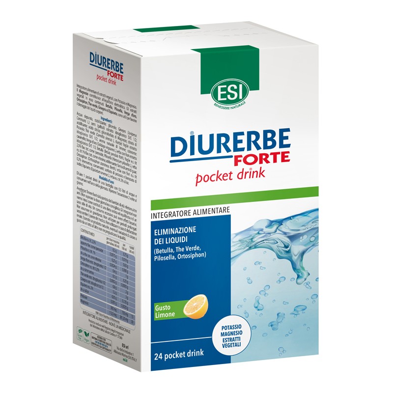 Esi Diurerbe Forte Pocket Drink Limone 24 X 20 Ml