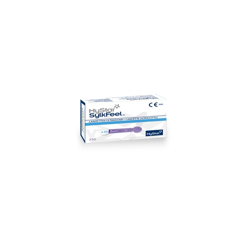 Sanofi Lancette Pungidito Mystar Sylkfeel Lancets 33 Gauge 50 Pezzi