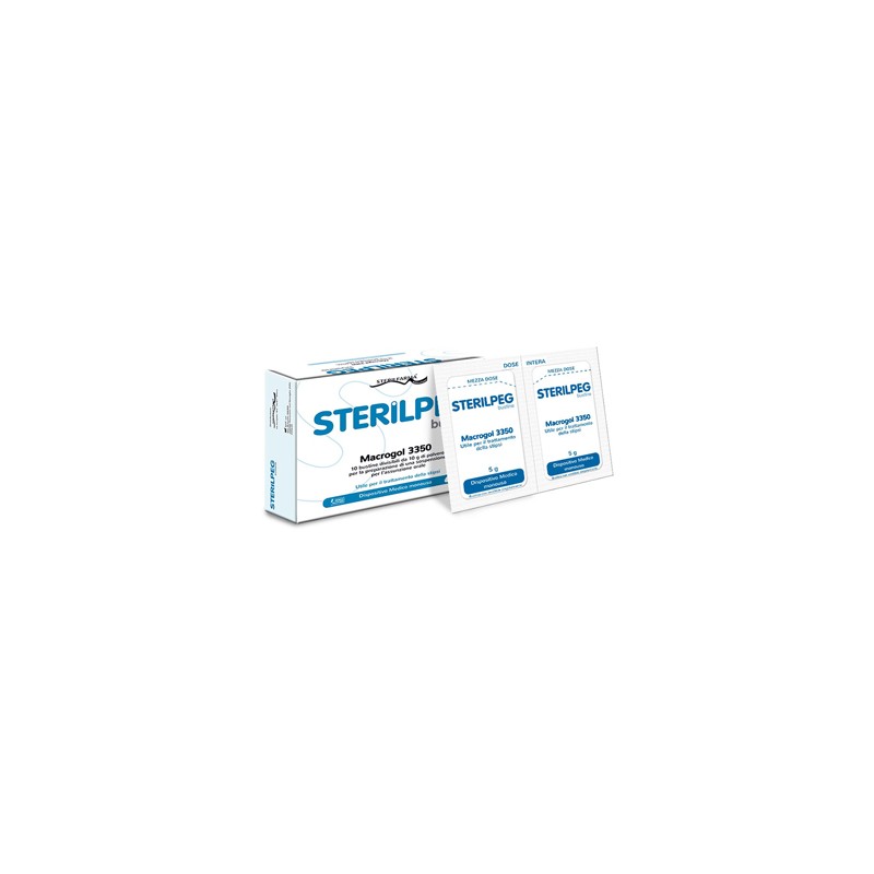 Sterilfarma Sterilpeg Macrogol 3350 10 Bustine Bipartite 10 G