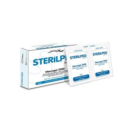 Sterilfarma Sterilpeg Macrogol 3350 10 Bustine Bipartite 10 G