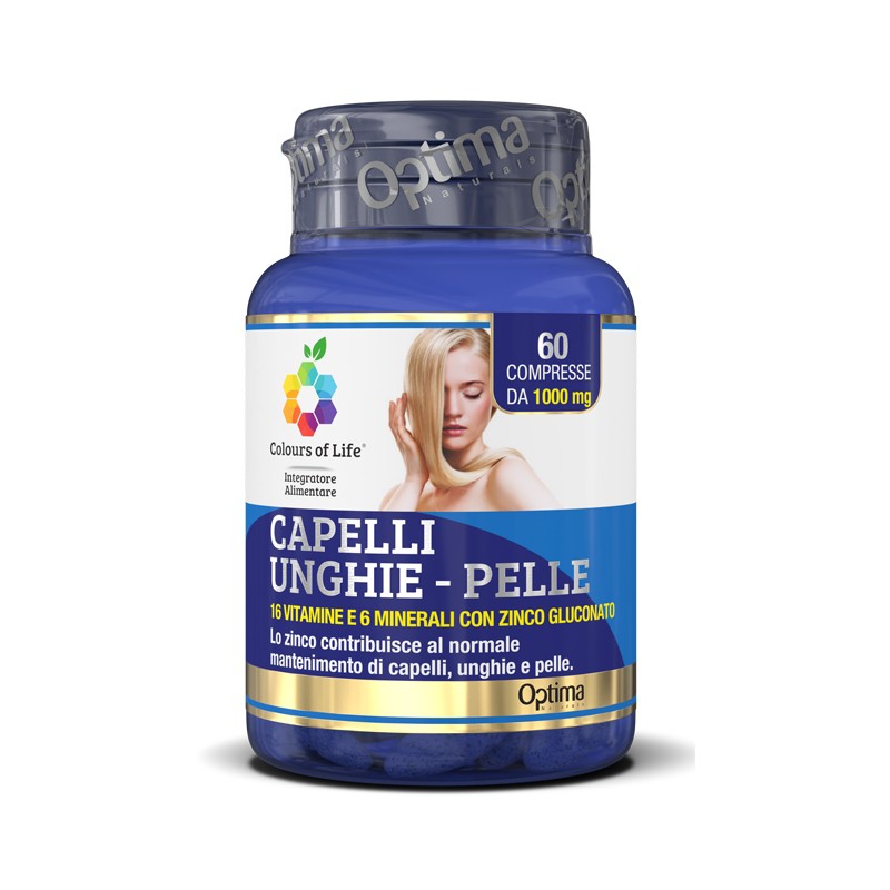 Optima Naturals Colours Of Life Capelli Unghie Pelle 60 Compresse 1000 Mg