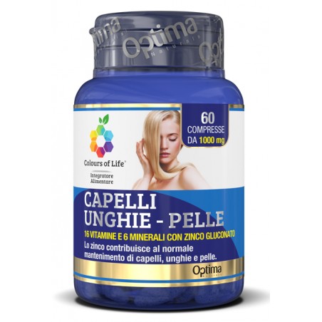 Optima Naturals Colours Of Life Capelli Unghie Pelle 60 Compresse 1000 Mg