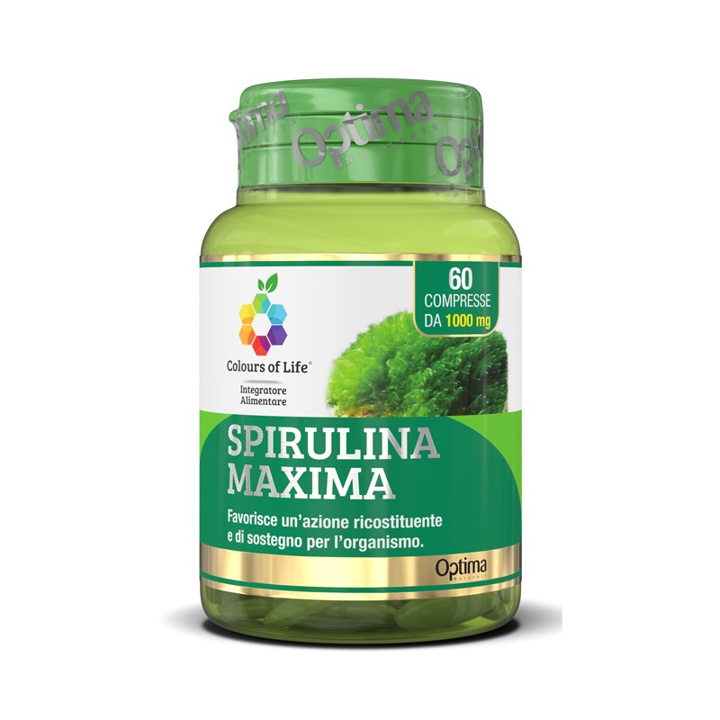 Optima Naturals Colours Of Life Spirulina Maxima 60 Compresse 1000 Mg