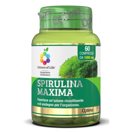 Optima Naturals Colours Of Life Spirulina Maxima 60 Compresse 1000 Mg