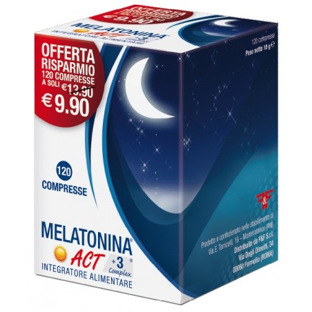 F&f Melatonina Act 1mg +3 Complex 120 Compresse