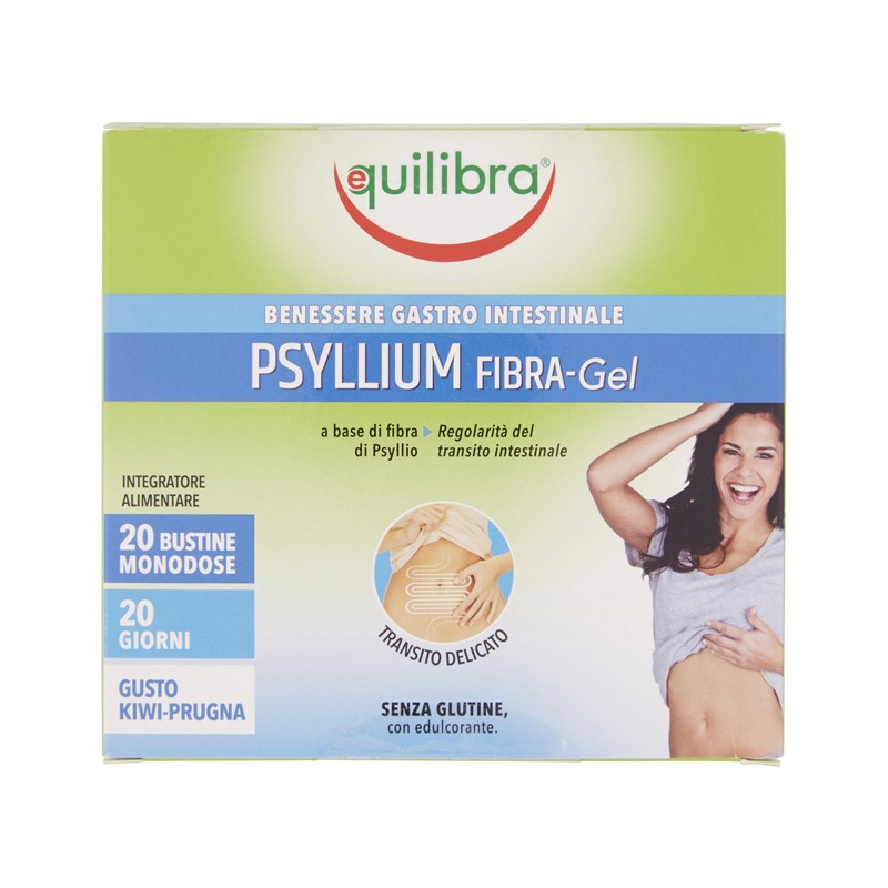 Equilibra Psyllium Fibra Gel Gusto Kiwi Prugna 20 Bustine Monodose