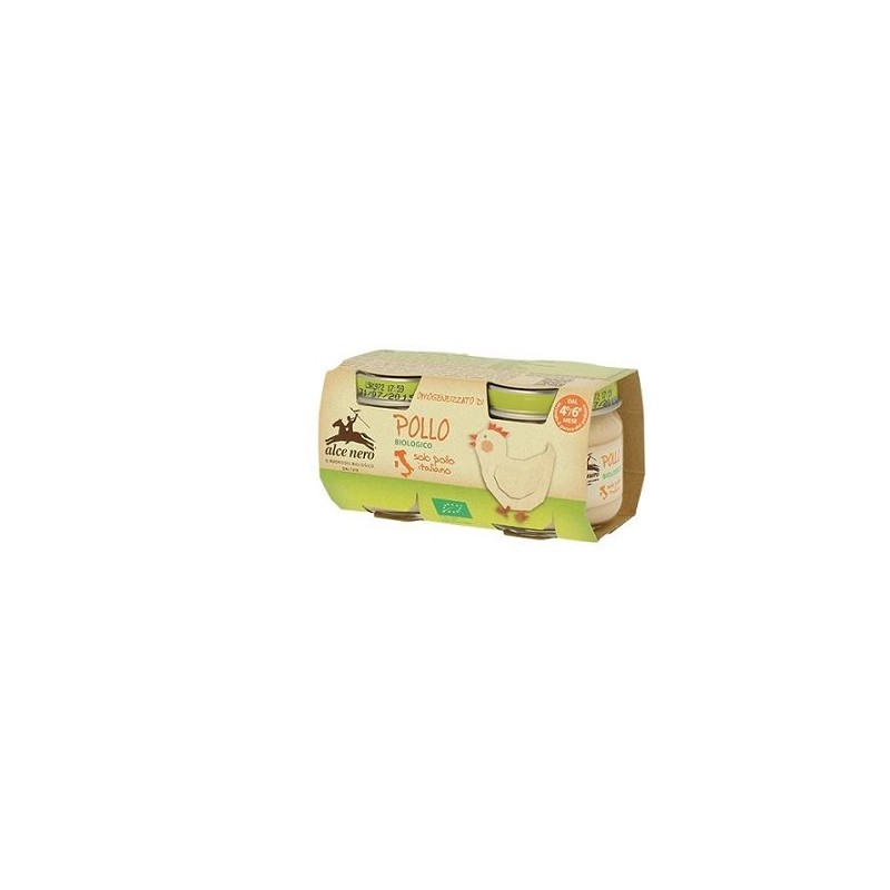 Alce Nero Omogeneizzato Di Pollo Baby Food Bio 2 X 80 G