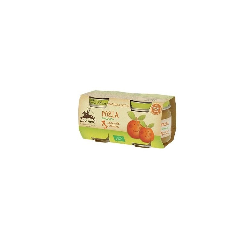 Alce Nero Omogeneizzato Di Mela Baby Food Bio 2 X 80 G