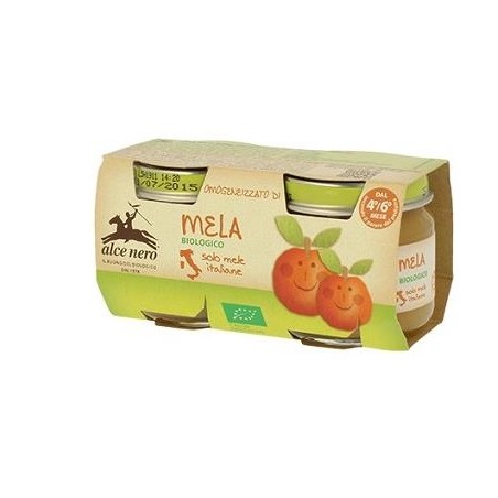 Alce Nero Omogeneizzato Di Mela Baby Food Bio 2 X 80 G