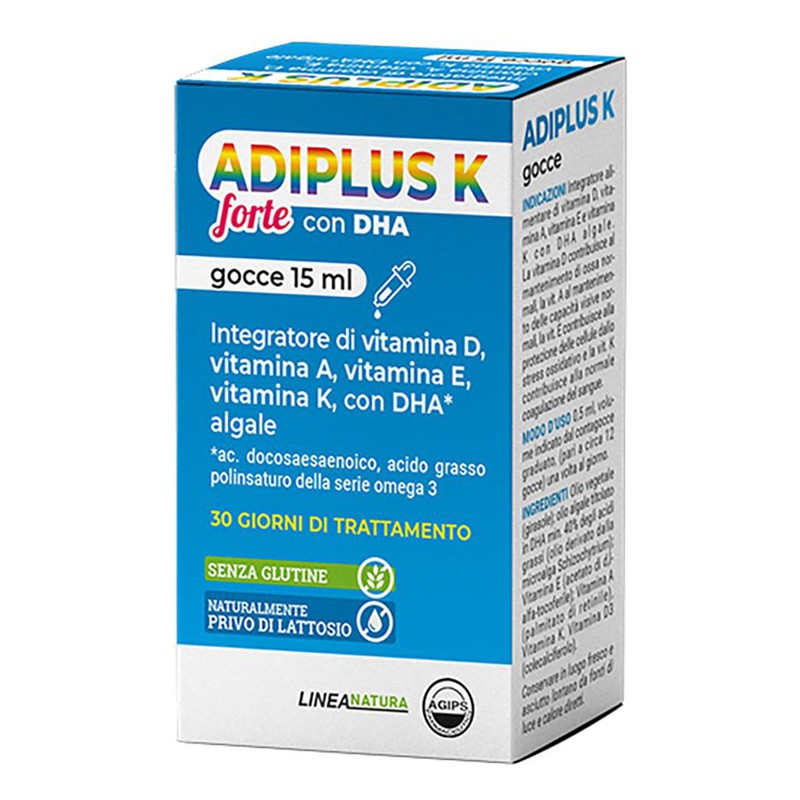 Agips Farmaceutici Adiplus K Forte Con Dha Gocce Flaconcino 15 Ml