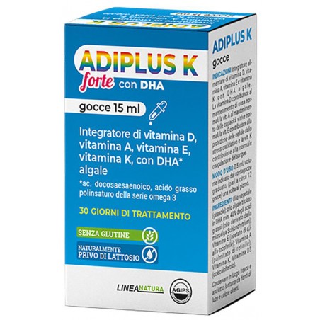 Agips Farmaceutici Adiplus K Forte Con Dha Gocce Flaconcino 15 Ml