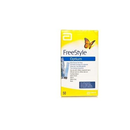 Abbott Diabetes Care Italia Strisce Misurazione Glicemia Freestyle Optium Test Strips 50 Pezzi Senza Calibrazione