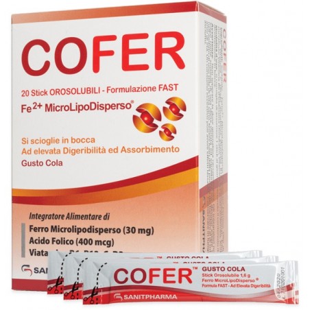 Sanitpharma Cofer 20 Stick Orosolubili Gusto Cola