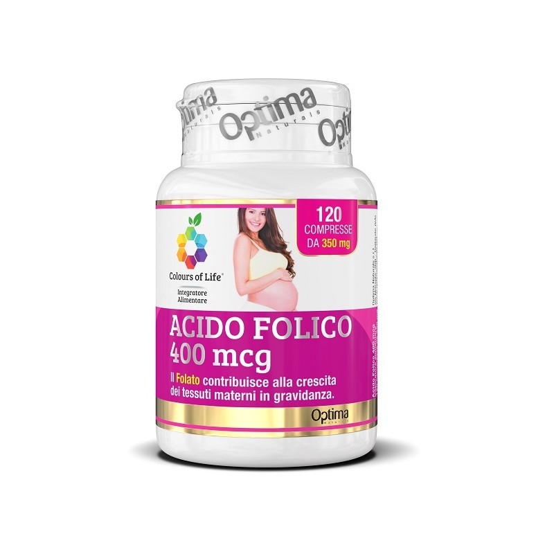 Optima Naturals Colours Of Life Acido Folico 400 Mcg 120 Compresse 350 Mg