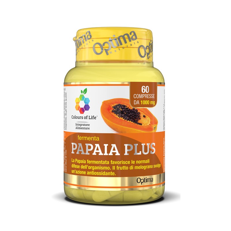 Optima Naturals Colours Of Life Fermenta Papaia Plus 60 Compresse 1000 Mg