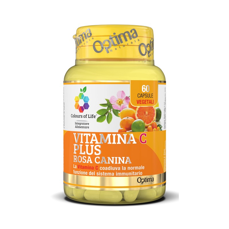 Optima Naturals Colours Of Life Vitamina C Plus Rosa Canina 60 Capsule Vegetali 724 Mg