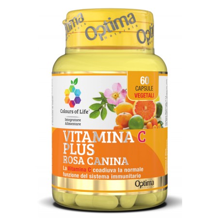 Optima Naturals Colours Of Life Vitamina C Plus Rosa Canina 60 Capsule Vegetali 724 Mg