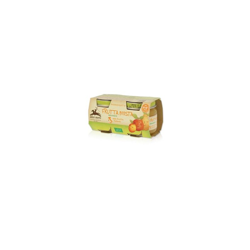 Alce Nero Omogeneizzato Frutta Mista Baby Food Bio 2 X 80 G