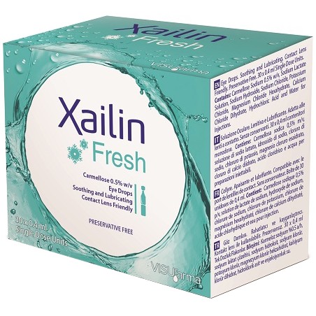 Visufarma Xailin Fresh Gocce Oculari Carbossimetilcellulosa 0,5% 30 Flaconcini Monodose 0,4 Ml