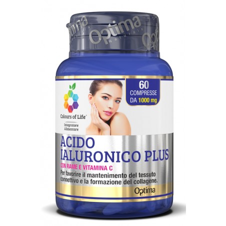 Optima Naturals Colours Of Life Acido Ialuronico Plus 60 Compresse 1000 Mg