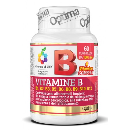 Optima Naturals Colours Of Life Vitamine B Complex 60 Compresse 1000 Mg