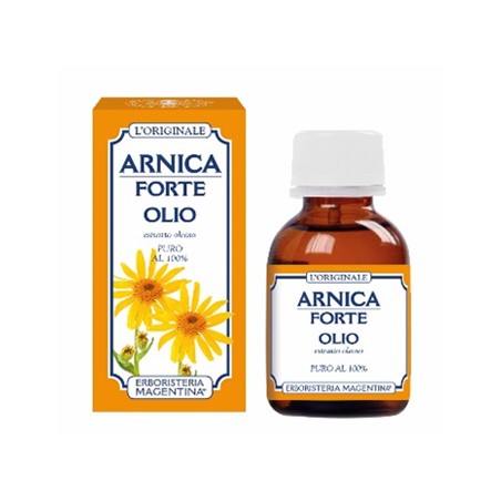 Flacone da 50 Ml di Arnica Forte Olio Puro della Erboristeria Magentina