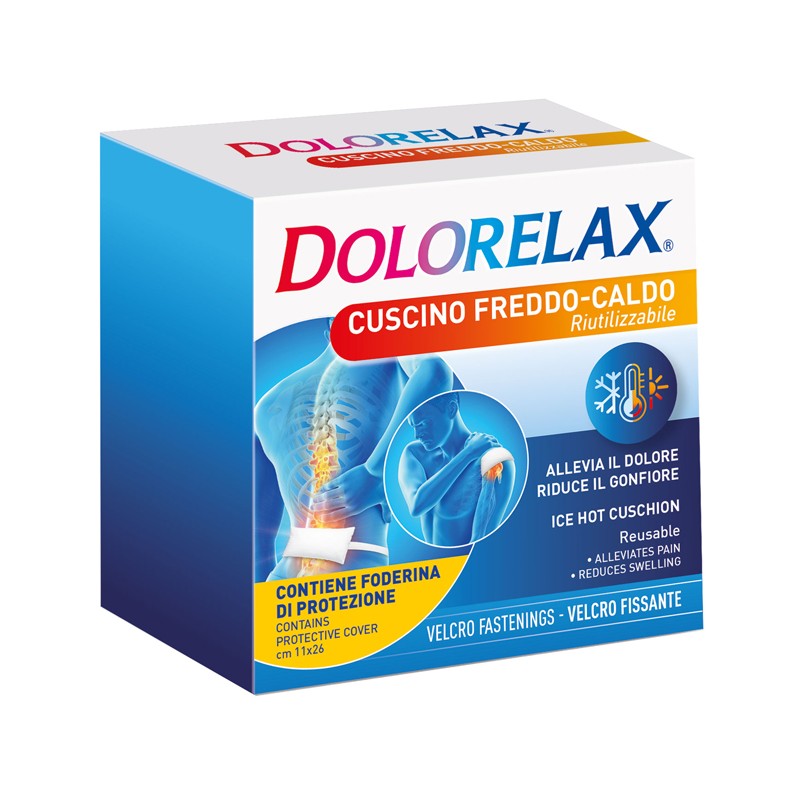 Euritalia Pharma Ice Hot Dolorelax Cuscino Riutilizzabile Con Velcro Fissante 11x26 Cm