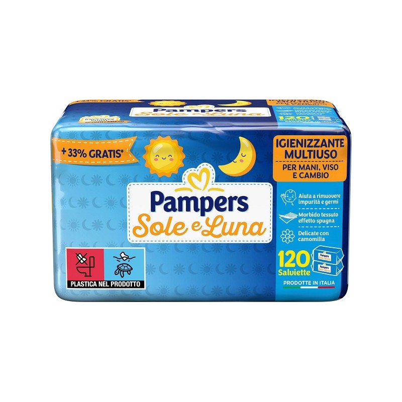 Fater Pampers Sole & Luna 120 Salviette Igienizzanti Multiuso