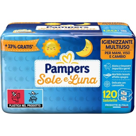 Fater Pampers Sole & Luna 120 Salviette Igienizzanti Multiuso