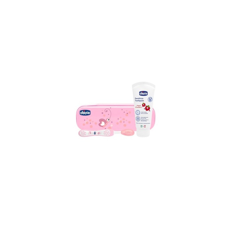 Chicco Set Dentale Rosa Con Fluoro