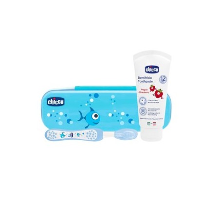 Chicco Set Dentale Azzurro Con Fluoro