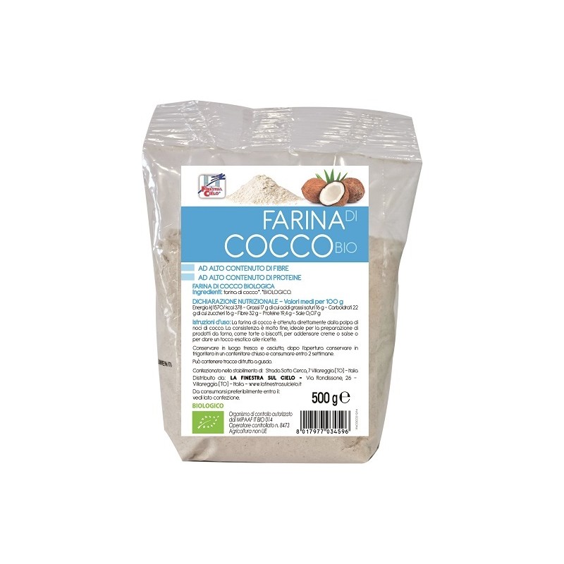 Biotobio Fsc Farina Di Cocco Bio Ad Alto Contenuto Di Fibra 500 G