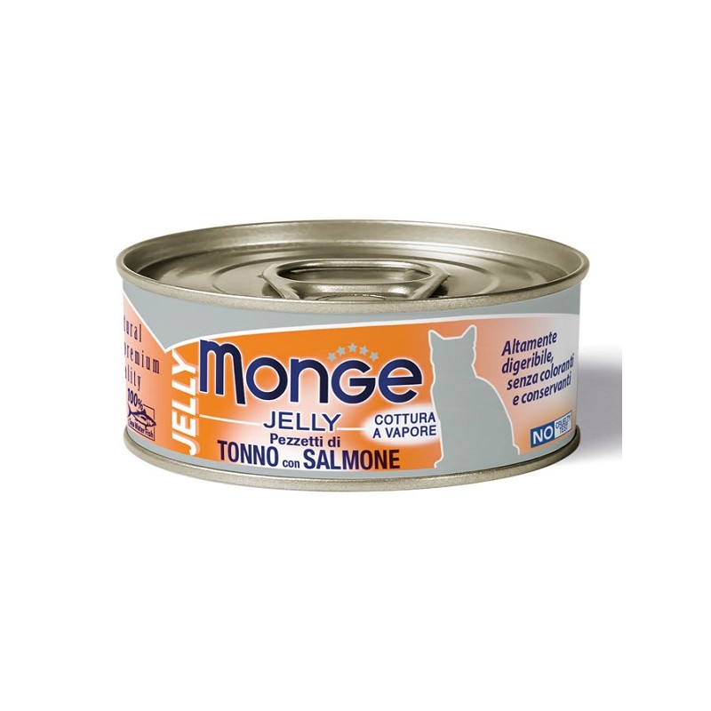 Monge & C. Monge Natural Quality Gatto Monge Jelly Pezzetti Di Tonno Bonito/salmone 80 G