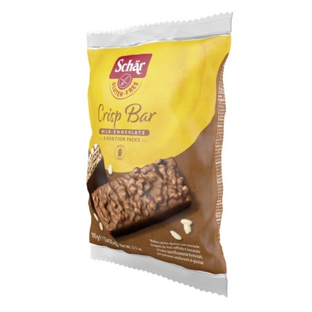 Dr. Schar Schar Crisp Bar Wafers Con Nocciole Ricoperti Di Riso Soffiato E Cioccolato Al Latte 3 Porzioni Da 35 G