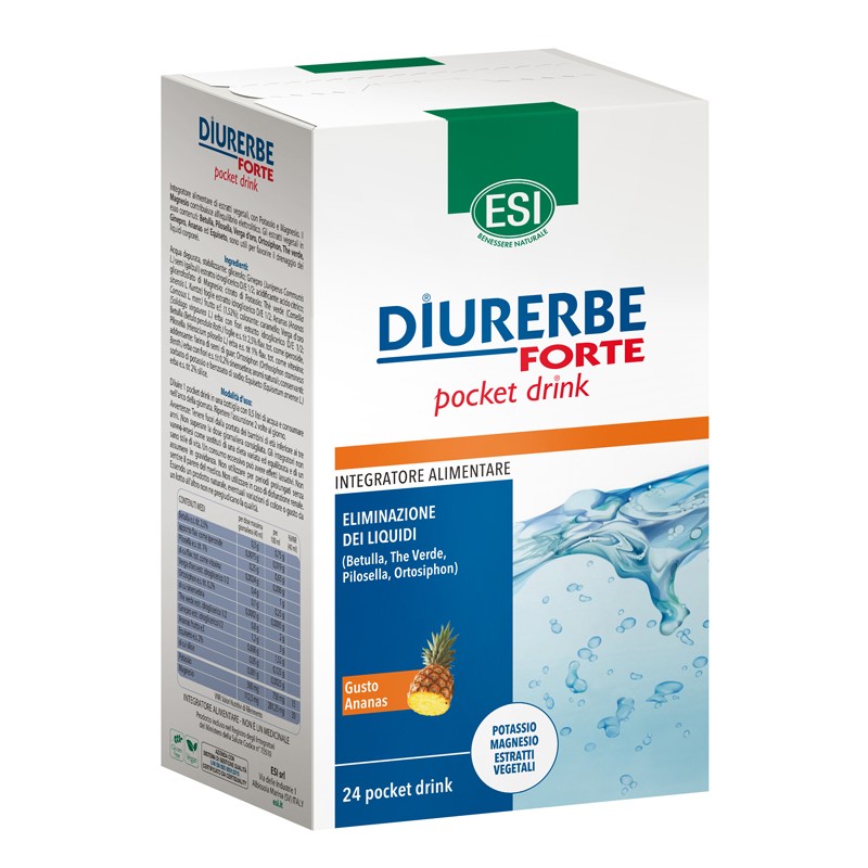 Esi Diurerbe Forte Pocket Drink Ananas 24 X 20 Ml