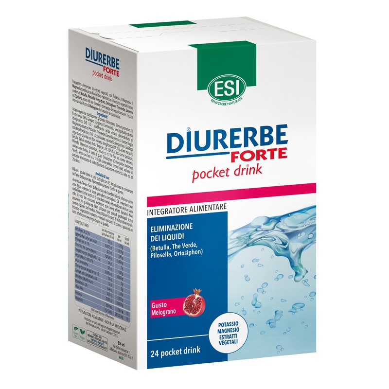 Esi Diurerbe Forte Pocket Drink Melograno 24 X 20 Ml