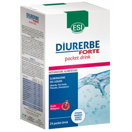 Esi Diurerbe Forte Pocket Drink Melograno 24 X 20 Ml