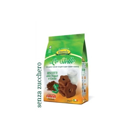 Bioalimenta Farabella Biscotti Le Stelle Allo Yogurt E Cacao Senza Zucchero 300 G