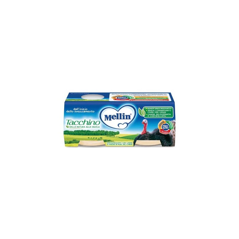 Danone Nutricia Soc. Ben. Omogeneizzato Mellin Tacchino 2x120 G